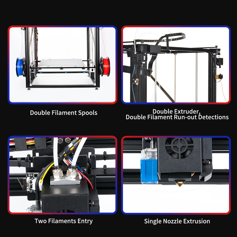 Imagem -04 - Impressora 3d em 500x500x600 mm Tamanho de Impressão Grande Alta Precisão Nivelamento Automático Fdm Tronxy-x5sa 5002e