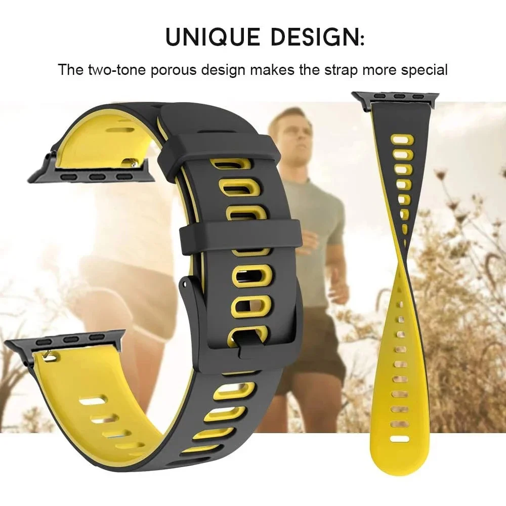 Für Apple Uhr 7 6 5 4 3 2 1 Strap 45mm 44mm 41mm Sport Silikon Strap quick Release Armband 38mm 40mm 42mm