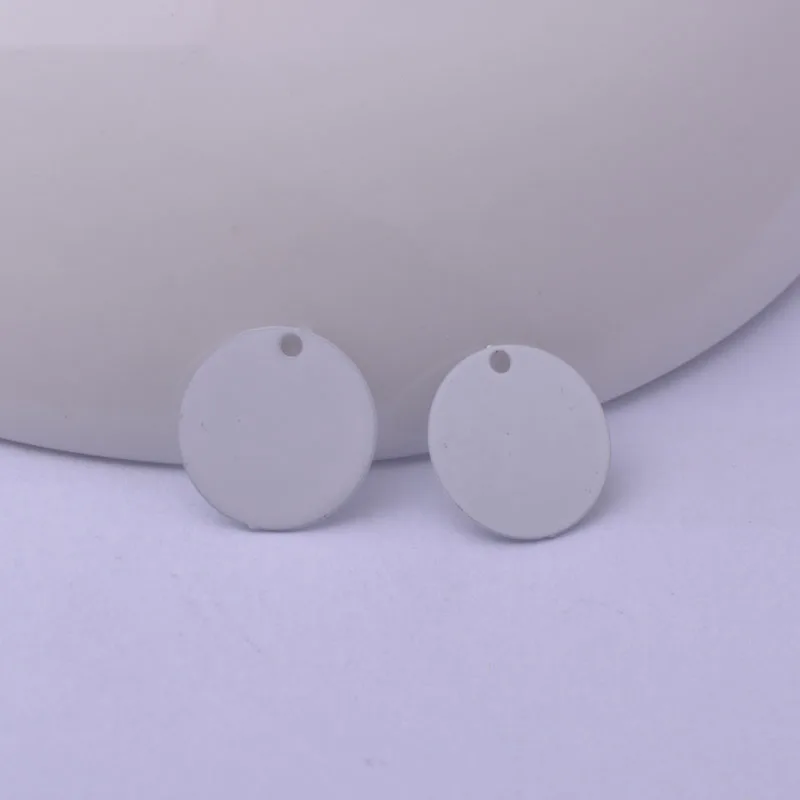 100 Stück AC10604 12mm runde Messinganhänger, glatte, mehrfarbige Accessoires, Anhänger für Ohrringe, Schmuckherstellung – Detail 8
