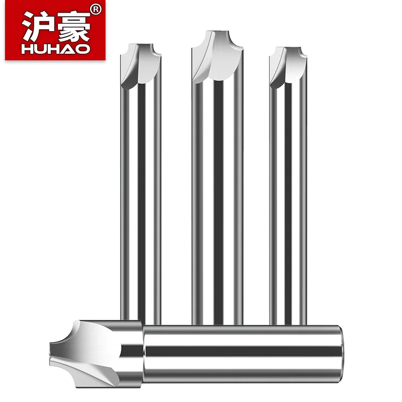 HUHAO 1 Buah R1-R15mm Arc Inner R Angle End Mill 2/4 Seruling CNC Anti-R Chamfering Milling Cutter Router Bit untuk Baja Tembaga Alloy