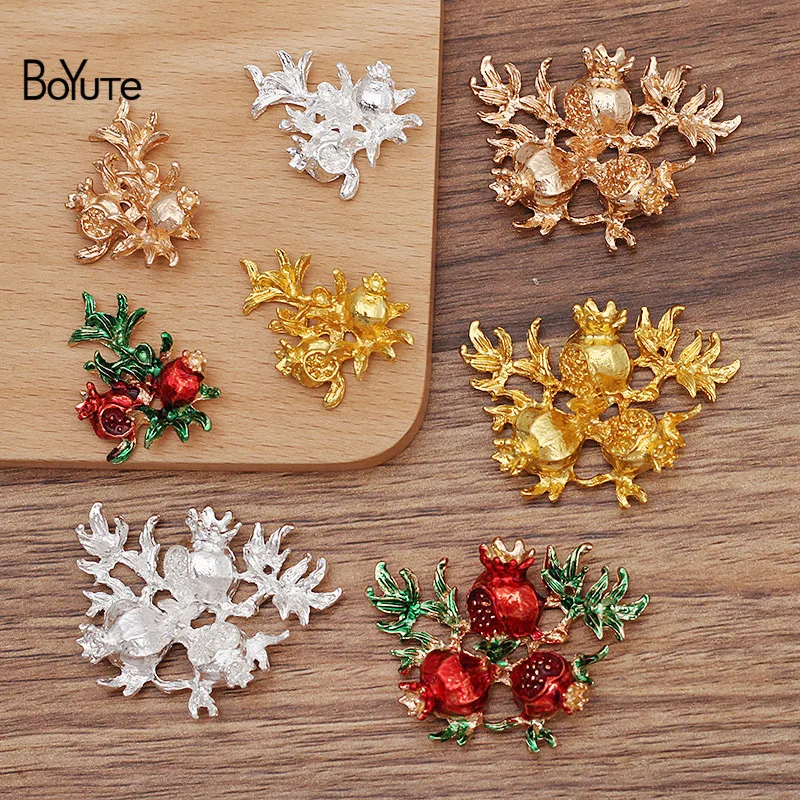 BoYuTe (10 Pieces/Lot) 24.5*35MM 38*48MM Alloy Pomegranate Materials Factory Supply DIY Handmade Jewelry Accessories