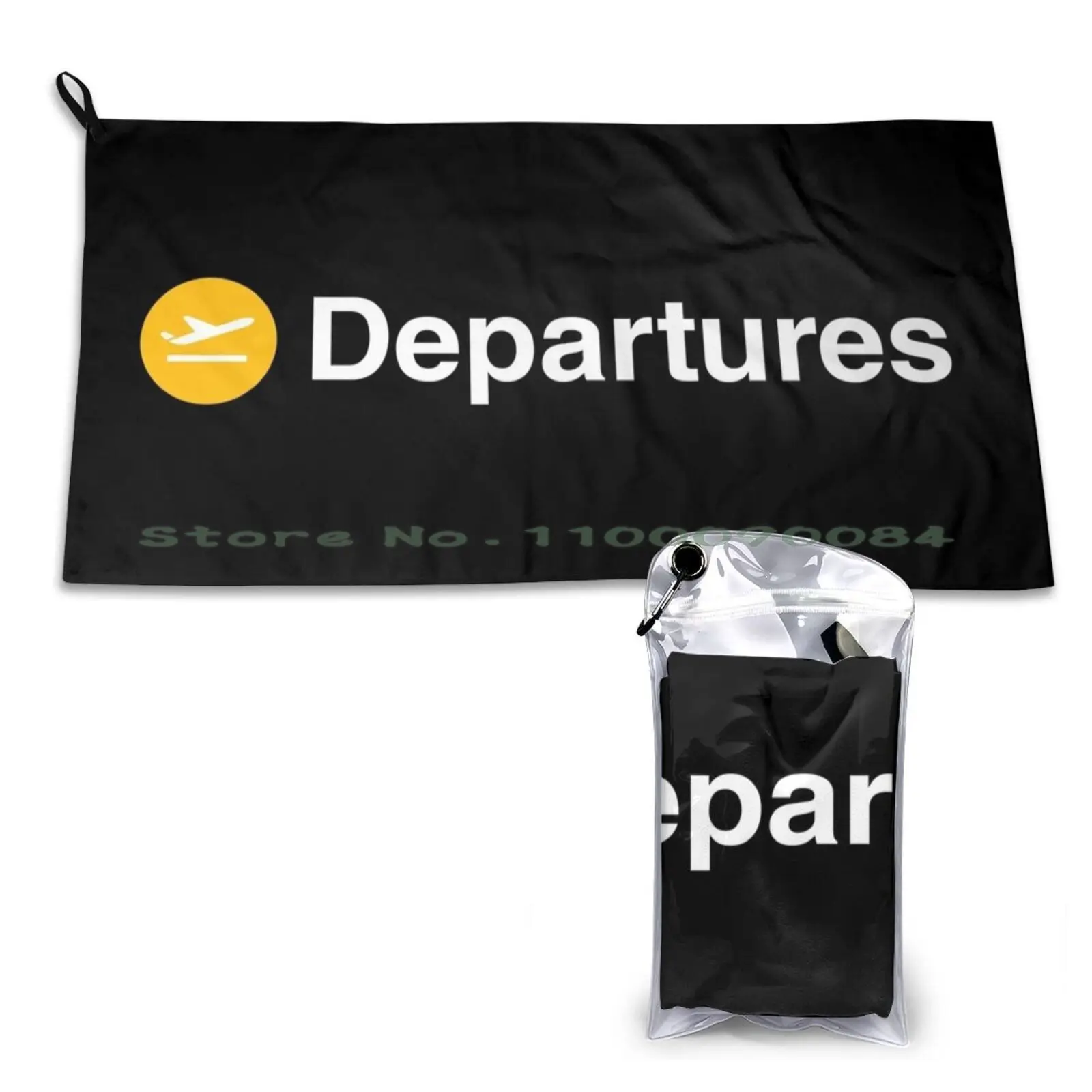 Departures Airport Sign Quick Dry Towel Gym Sports Bath Portable Angels Cherubs Aesthetic Tumblr Vsco Pinterest Cute Pretty Art