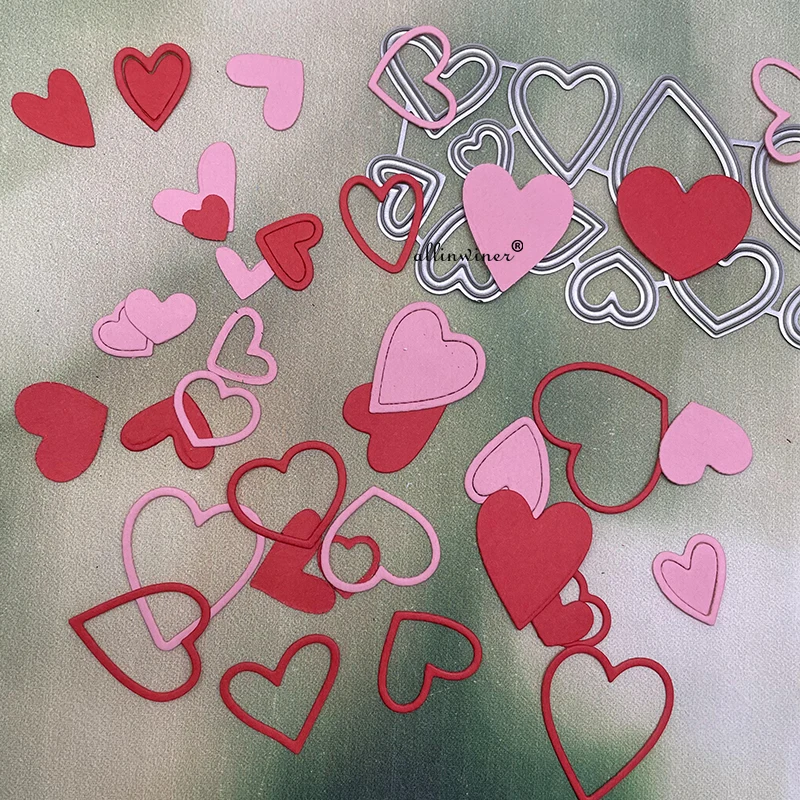 Heart love label decoration Metal Cutting Dies for DIY Scrapbooking Album Paper Cards Decorative Crafts Embossing Die Cuts