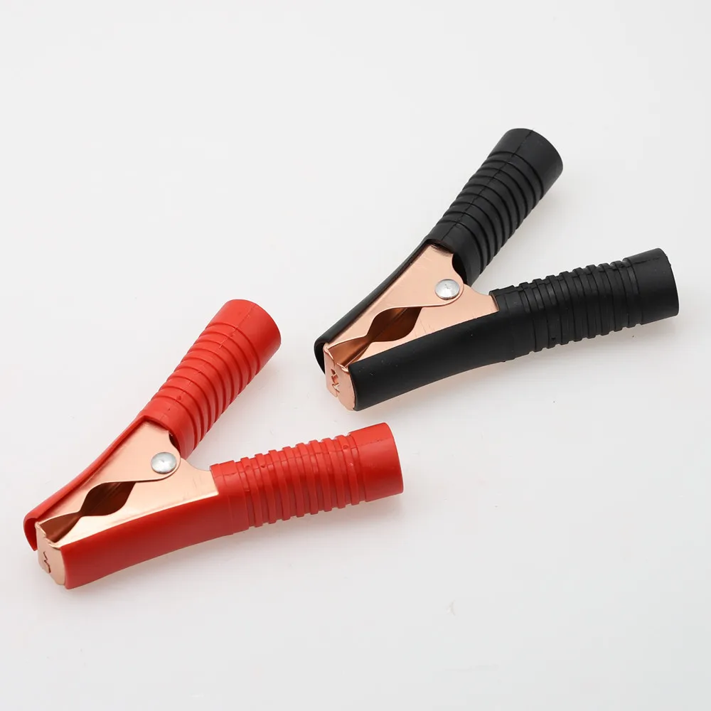 2PCS Hot Car Alligator Clips Battery Clamps Crocodile Clip 100A Red Black