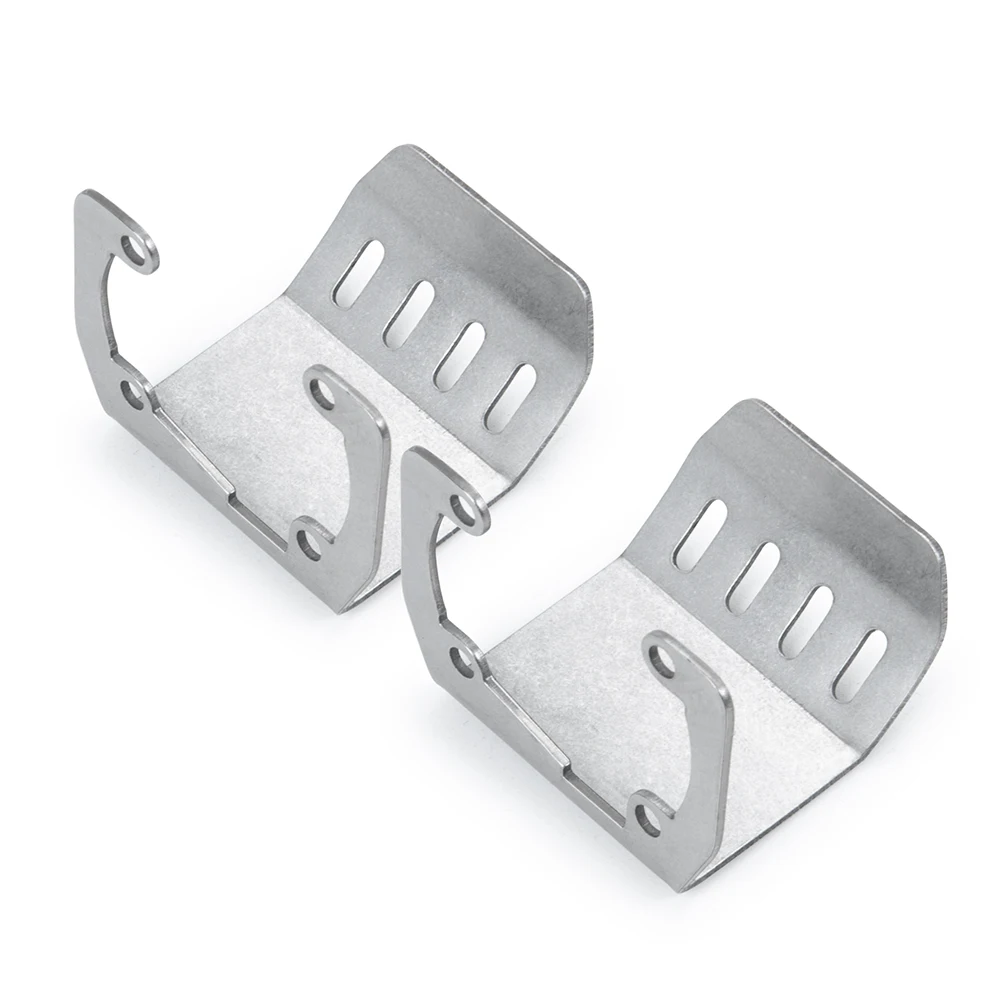 YEAHRUN Stainless Steel Chassis Armor Front Rear Axle Protection Skid Plate for Axial SCX10 II 90046 1/10 RC Crawler Car Parts