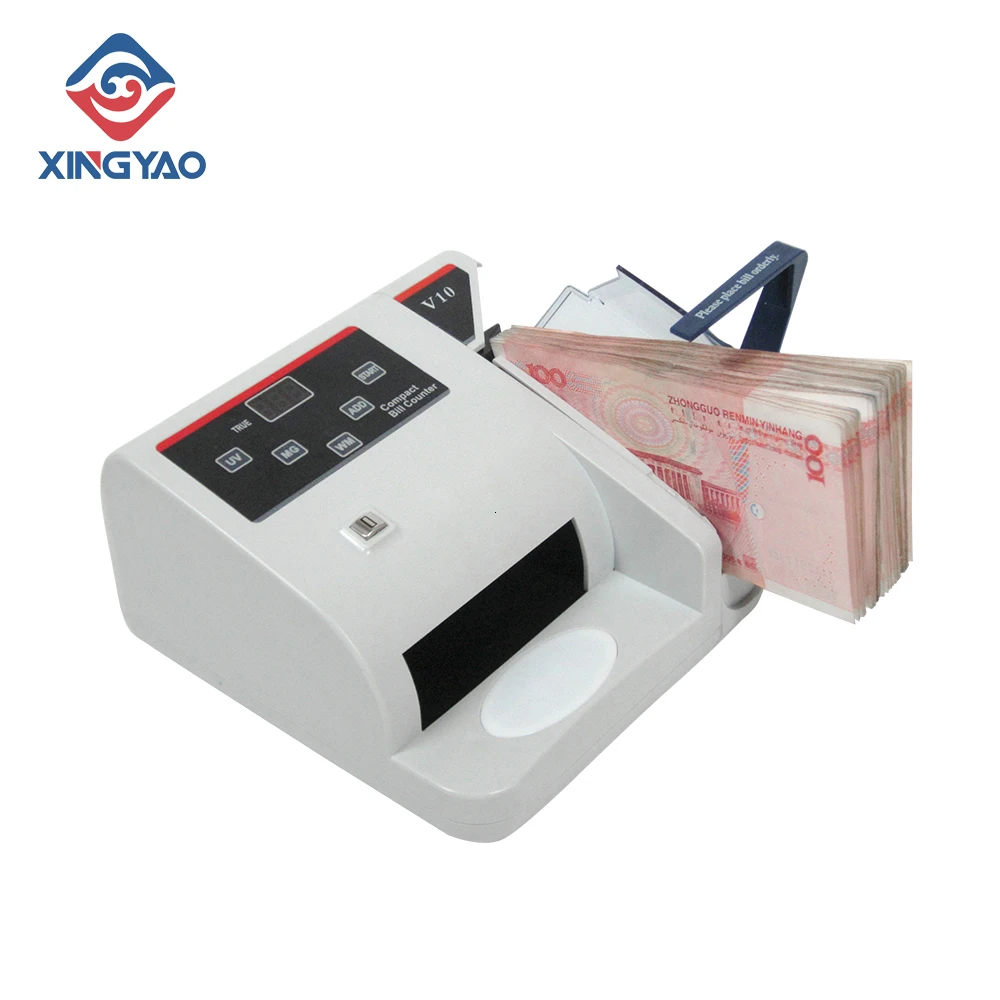 V10  Portable  Money Counting Machine Fake  Bankenotes Detection Cash Counter