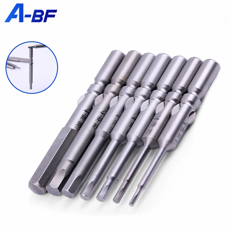 A-BF 6mm Hex Screwdriver Bits S2 Material Electric Screwdriver Bits Set High Strength Strong Magnetic Manufacturer Promotion