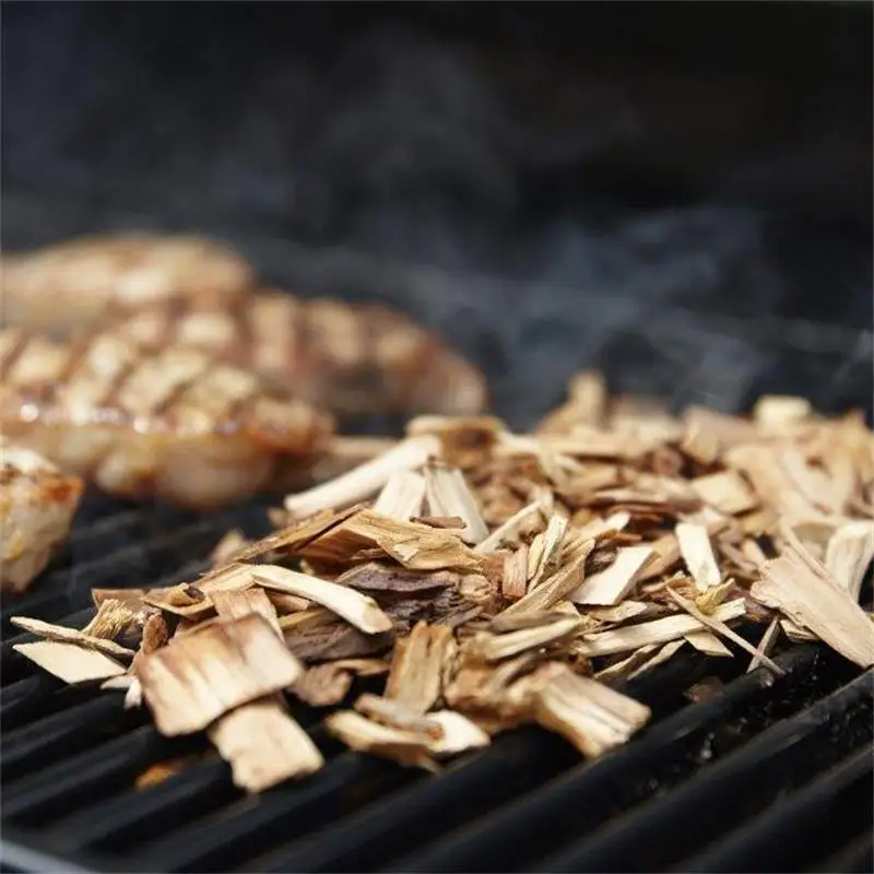 250g-450g Hickory Smoking BBQ Wood Chips Multi Size Barbecue Flavorful Heat Treated Grilling for Charcoal Gas Electric Grills