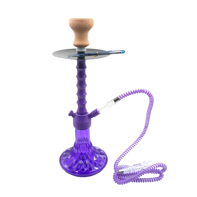 Acrylic Hookah Set Ceramics Bowl Shisha Hose Water Pipe with Coal Tongs Nargile Sheesha Narguile Chicha Cachimbas Accessories