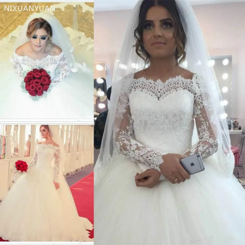 

2023 Boat Neck Cheap Robe De Mariage Lace Wedding Dresses Women Ball Gown Wedding Dress Vestido De Noiva Lace Bridal Gowns