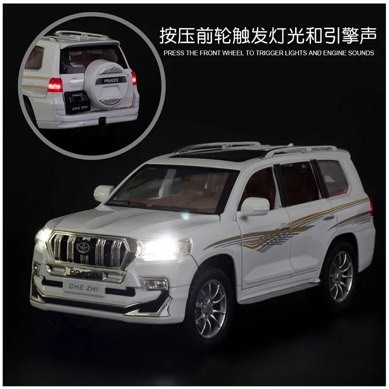 1: 24 Diecast Model Simulation Toy Vehicle Alloy Car Acousto-Optic Return Force Toy Car Model Off-Road Vehicle Kids Toys Gift