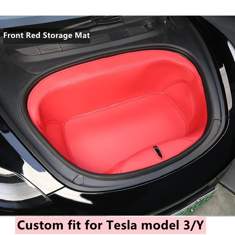 Tesla Model 3 Y Custom Fit Frunk Trunk Mat Durable Car Interior Accessories Carpet For Rear Storage Trunk White Mat Tesla