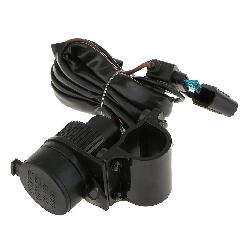 1 Pcs 12V Car Motorcycle Cigarette Lighter Power Socket Plug Outlet With Bracket Waterproof