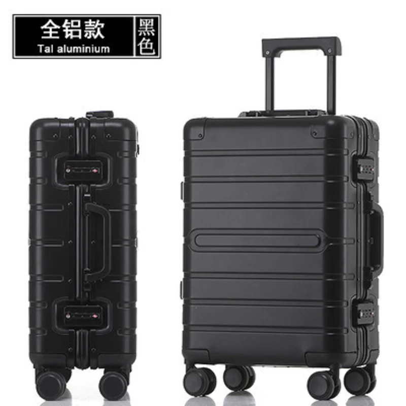 100% Aluminum-magnesium alloy material high quality 20/24/28 size travel Luggage Spinner brand Travel Suitcase