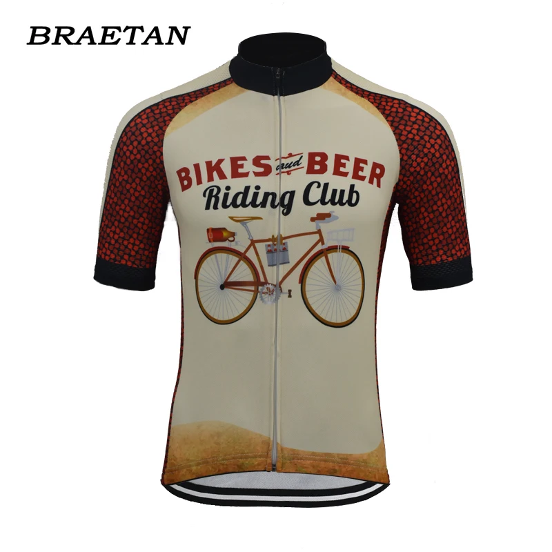 bike beer riding club cycling jersey short sleeve bike clothing men bike wear bicycle clothes braetan