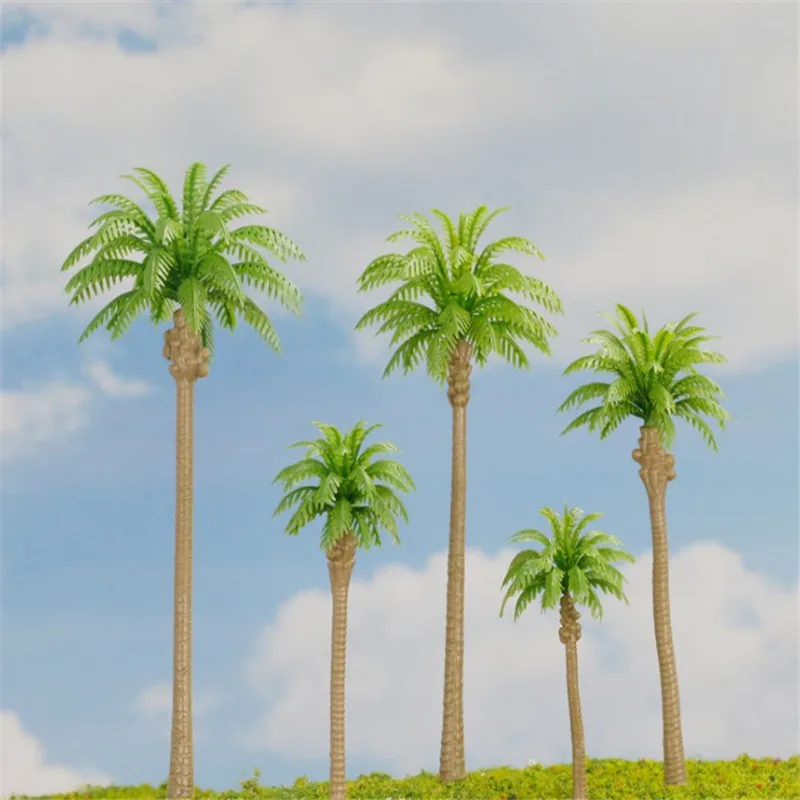 100pcs/lot 6.5cm 1/200 Scale Plastic Model Palm Tree In Architecture Model Building Maker