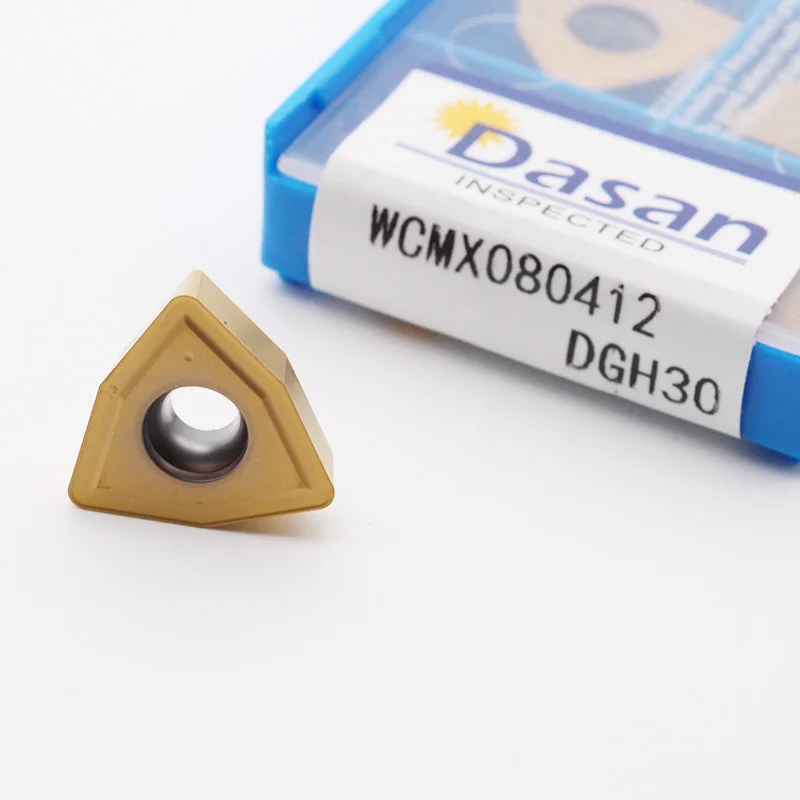 10PCS WCMX030208 WCMX040208 WCMX050308 WCMX06T308 WCMX080412 Carbide Inserts CNC Lathe Cutter for WC Type U Drill Bit Steel
