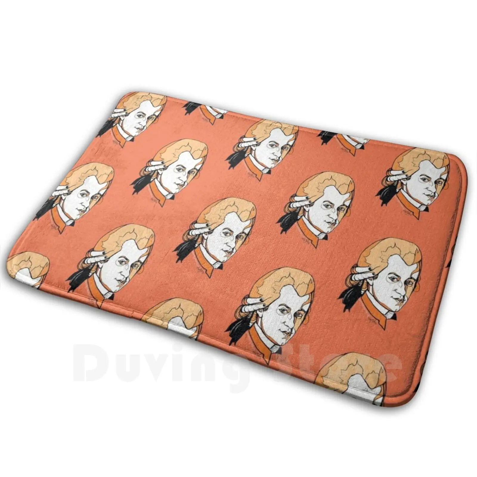 Wolfgang Amadeus Mozart Soft Non-Slip Mat Rug Carpet Cushion Mozart Beethoven Artymargit Arty Margit Van Der Zwan