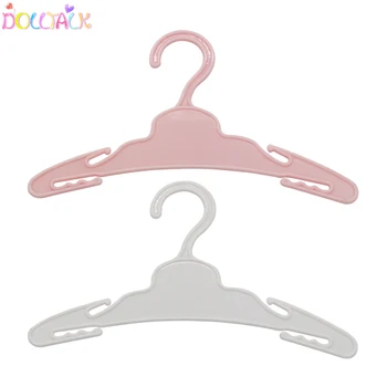 ตุ๊กตาแขวน10ชิ้น/ล็อตตุ๊กตาHangerสีขาวสีชมพูแขวนพลาสติกอเมริกันทารกแรกเกิดอุปกรณ์เสริมของเล่นเด็ก18นิ้วตุ๊กตา