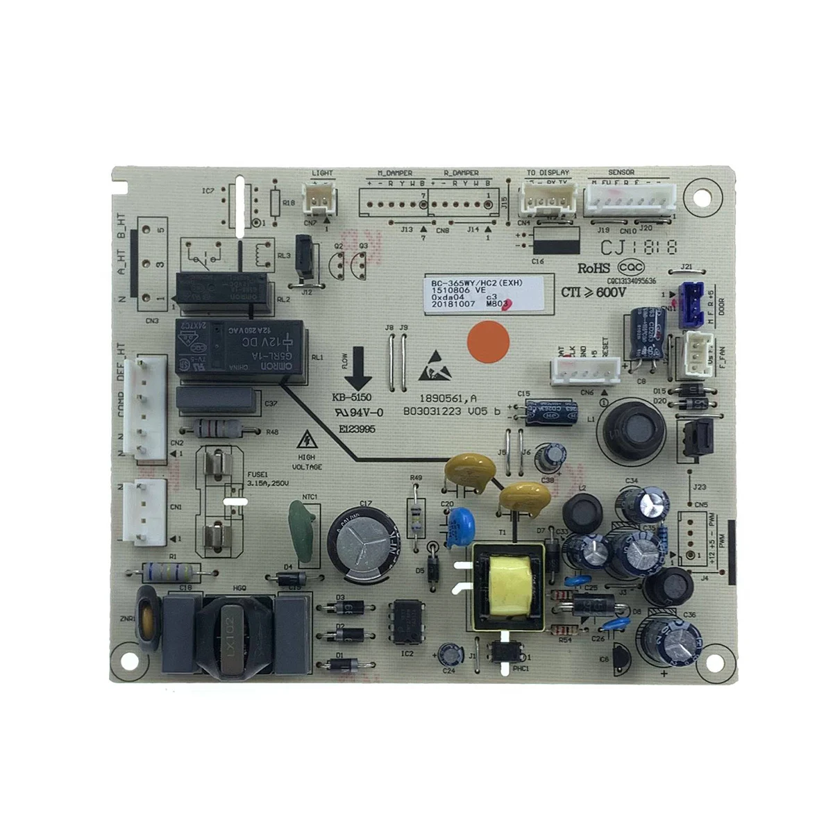 K1510806 BCD-365WY/HC2(EXH) Hisense Fridge Main PCB Power Control Board for HR6AFF355SD HR6AFF355D