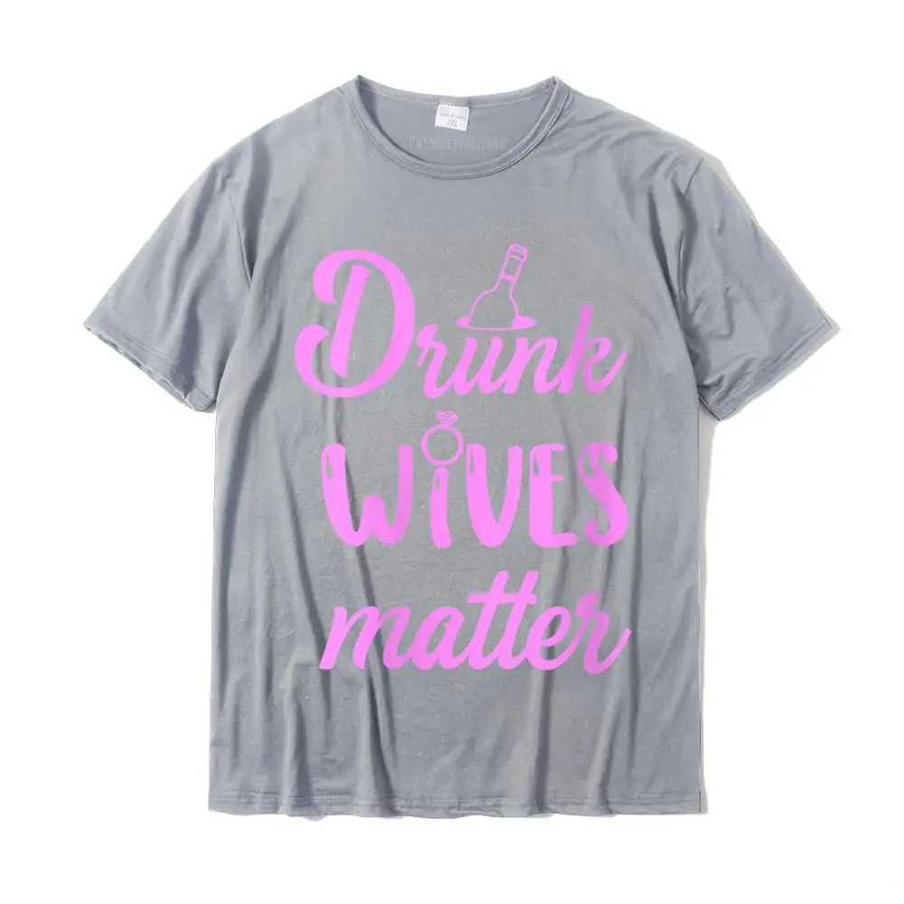 Womens Drunk Wives Matter Champagne Round Neck T-Shirt Slim Fit T Shirt for Cotton Top T-shirts Cool