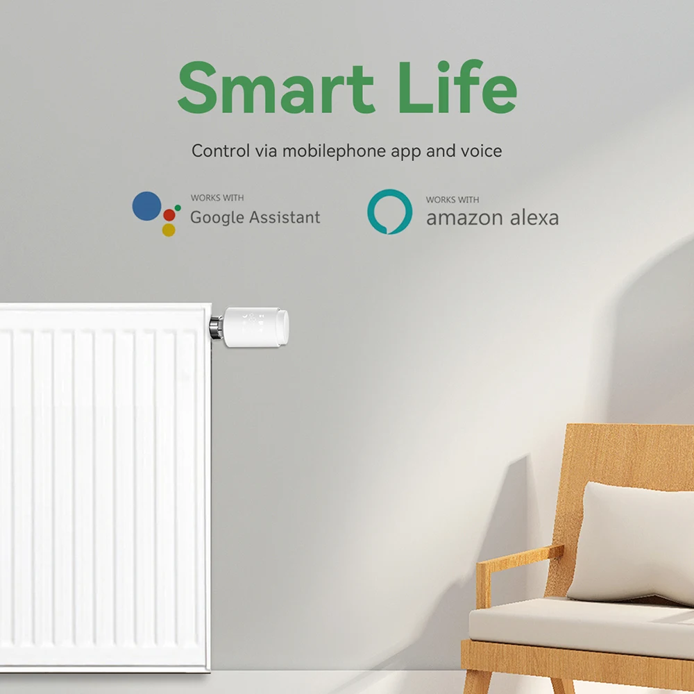 Клапан радиатора Tuya ZigBee 3,0, программируемый термостатический привод, голосовое управление