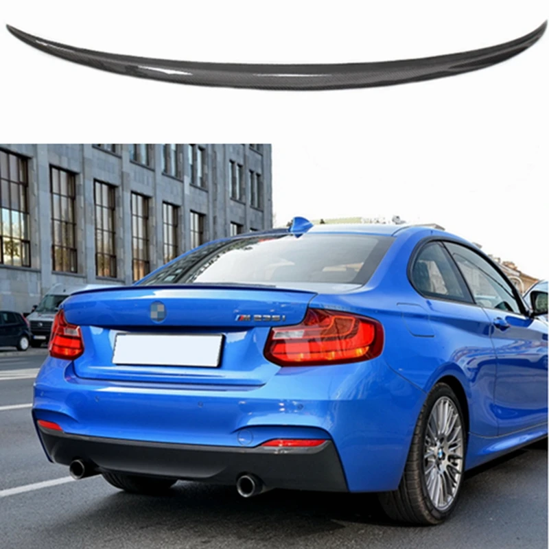 M style carbon fiber primer black color spoiler for BMW 2 Series F22 F87 M2 2014-2019 M235i M240i 218i 220i 228i