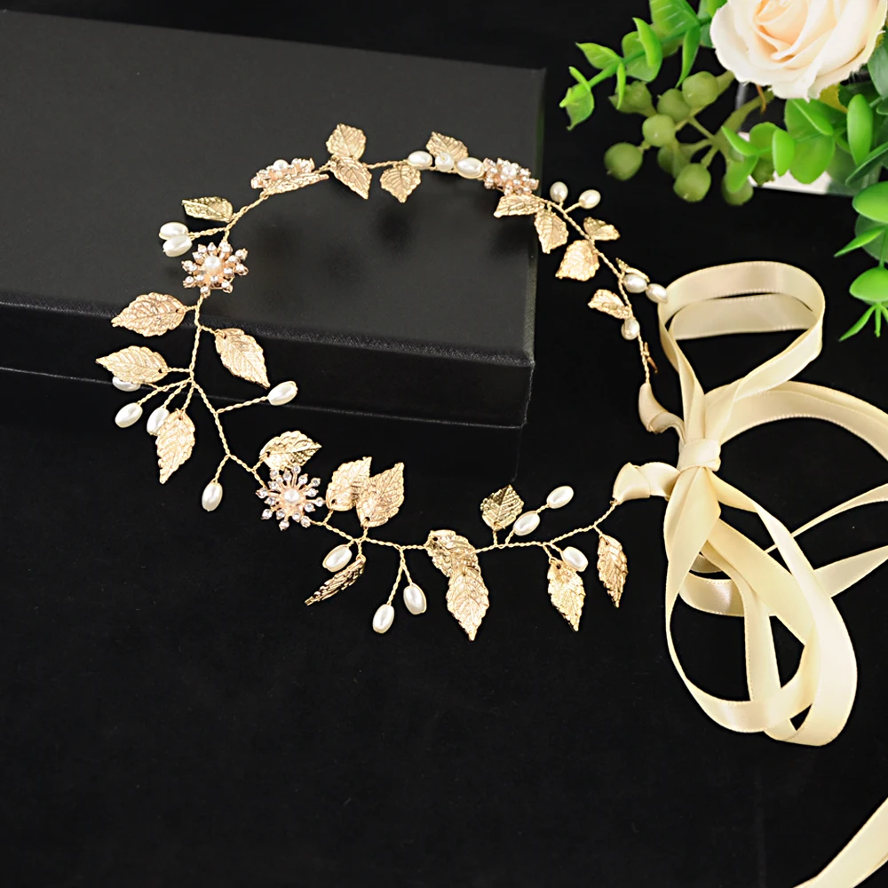 Luxury Golden Leaves Belts Wedding Sashes Alloy Flower Bridal Belt Beaded Belts For Dresses Women Jewel Belt for Party dresses