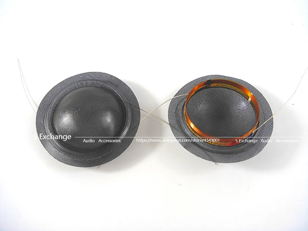 2PCS 28mm 28 Core Treble Voice Coil Crystal Diaphragm Black Translucent Film Tweeter Speaker repair 1Pairs