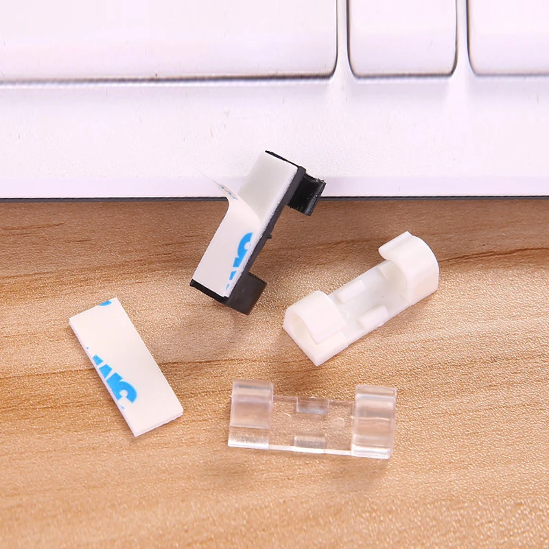 20 stücke Kabel Organizer Clips Draht Kabel Management Desktop & Workstation USB Lade Datenkabel Linie Wickler Hülse Halter