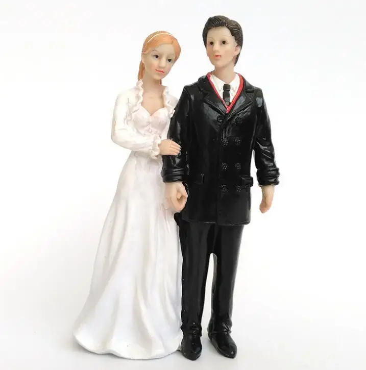 Romantische Bräutigam & Braut heiraten Harz Figur Hochzeit Kuchen Topper Dekoration liefert heiraten Figur Valentinstag Verlobung – Detail 20