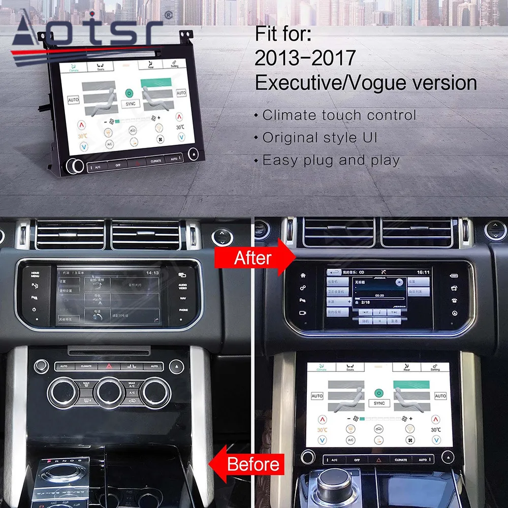 Air Conditioning Board AC Panel LCD For Land Rover Range Rover Executive / Vogue Version 2013-2017 Air Conditioner Touch Screen