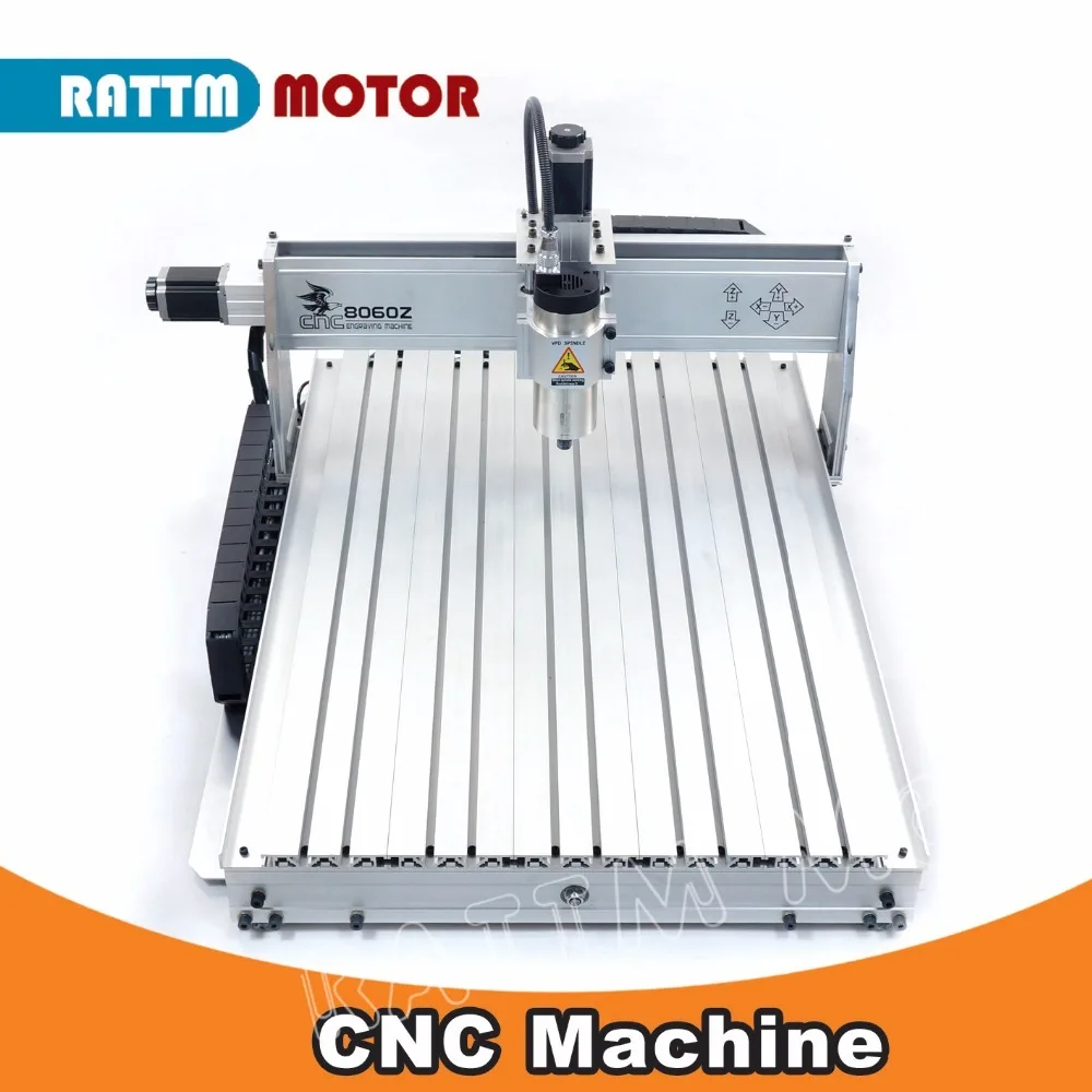 De/EU 4 Trục 2200W 8060Z USB Mach3 2200W 2.2kw CNC Router Khắc Khắc Khoan Cắt Xay mahcine 220VAC