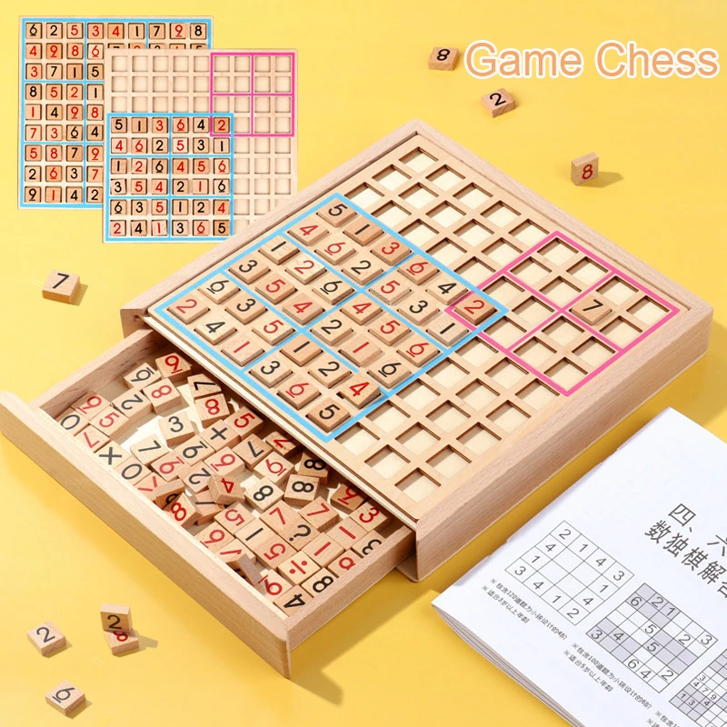 

Wooden Chess Logic Training Board Children Sudoku Intelligence Reasoning Digits Toys Children Gifts Game Educational Toys