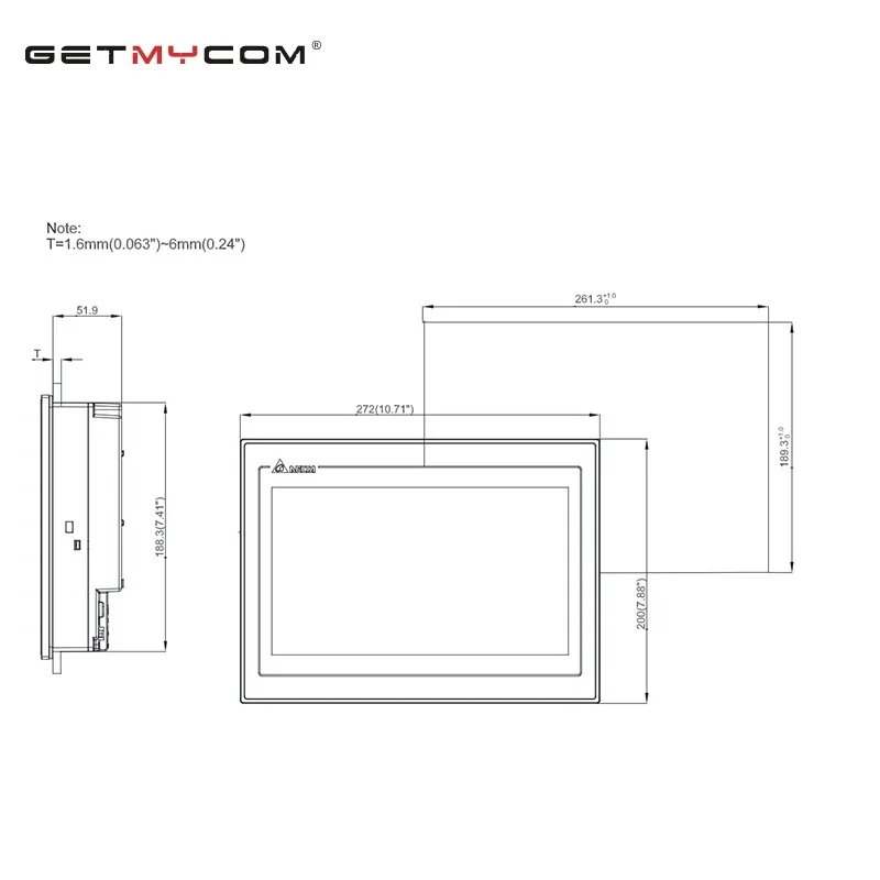 Getmycom original DOP-110CS HMI 10.1 inch touch screen  Human Machine Interface Display replace old model DOP-B10S411/ZO