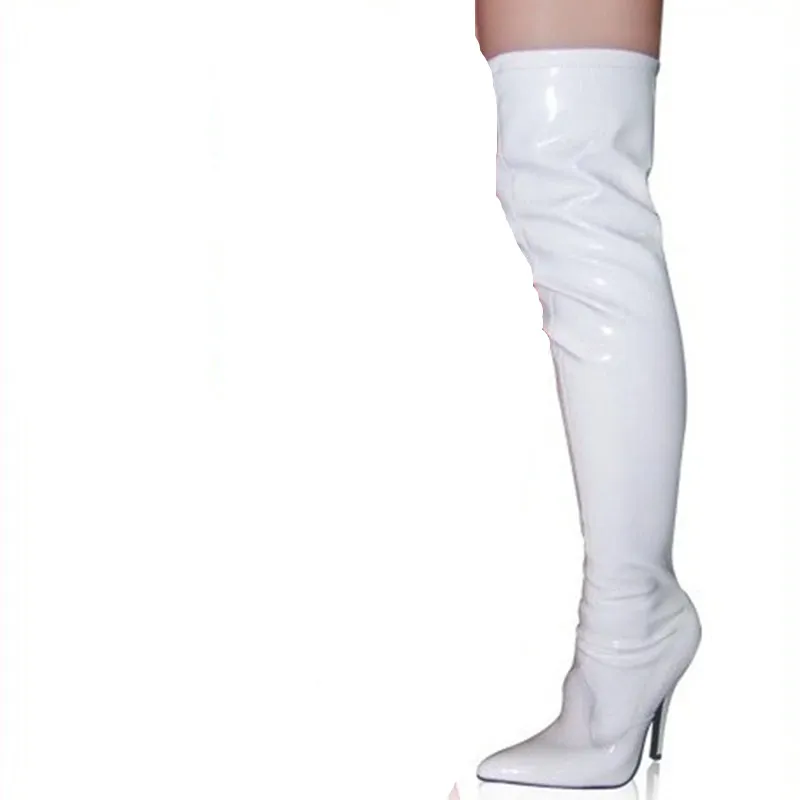 4.72in High Height Sex Boots Party Boots Pointed Toe Stiletto Heel Over-The-Knee Boots  US Size 6-13 No.747