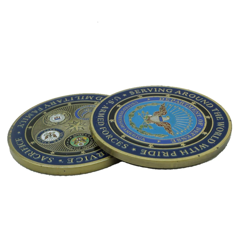 

USA Proud Military Family Armed Force Serving Around The World With Pride Department of Defense Coins