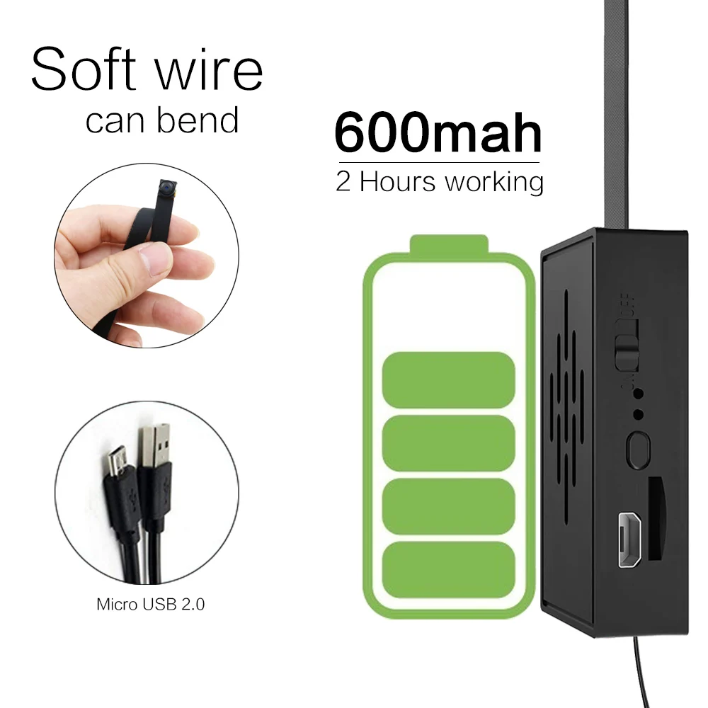 Mini cámara wifi Smart Home Security Micro cámara HD 1080P Cámara digital Detección de movimiento Control remoto diy Grabadora de video Batería de