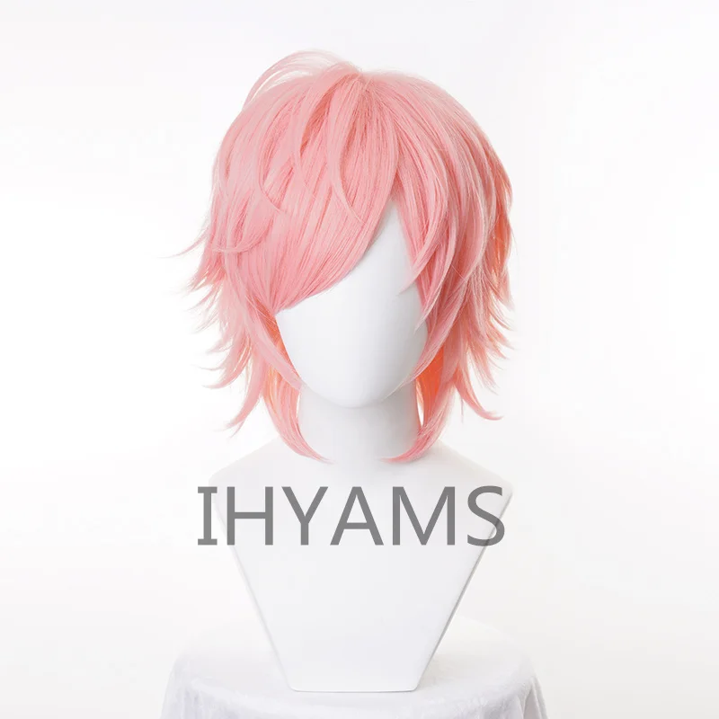 Ayato Yuri Pink Short Cosplay Wig Cosplay Halloween Role Playing + Free Wig Cap
