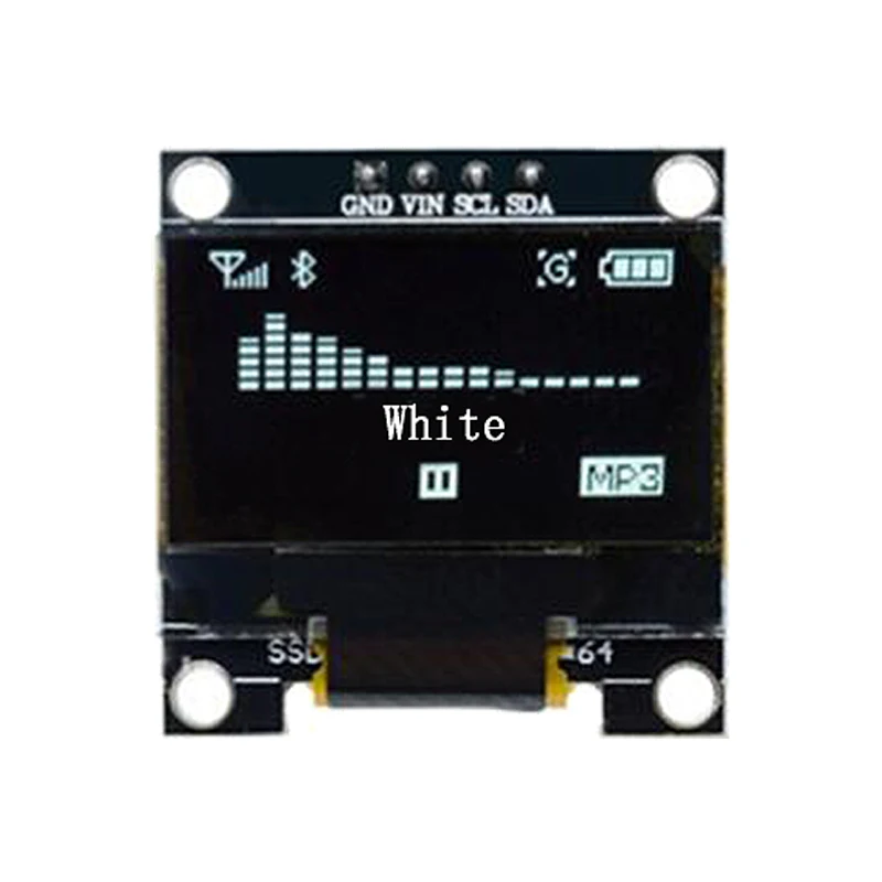 노란색-파란색 이중 색상 흰색 128X64 OLED LCD LED 디스플레이 모듈 arduino 0.96 \