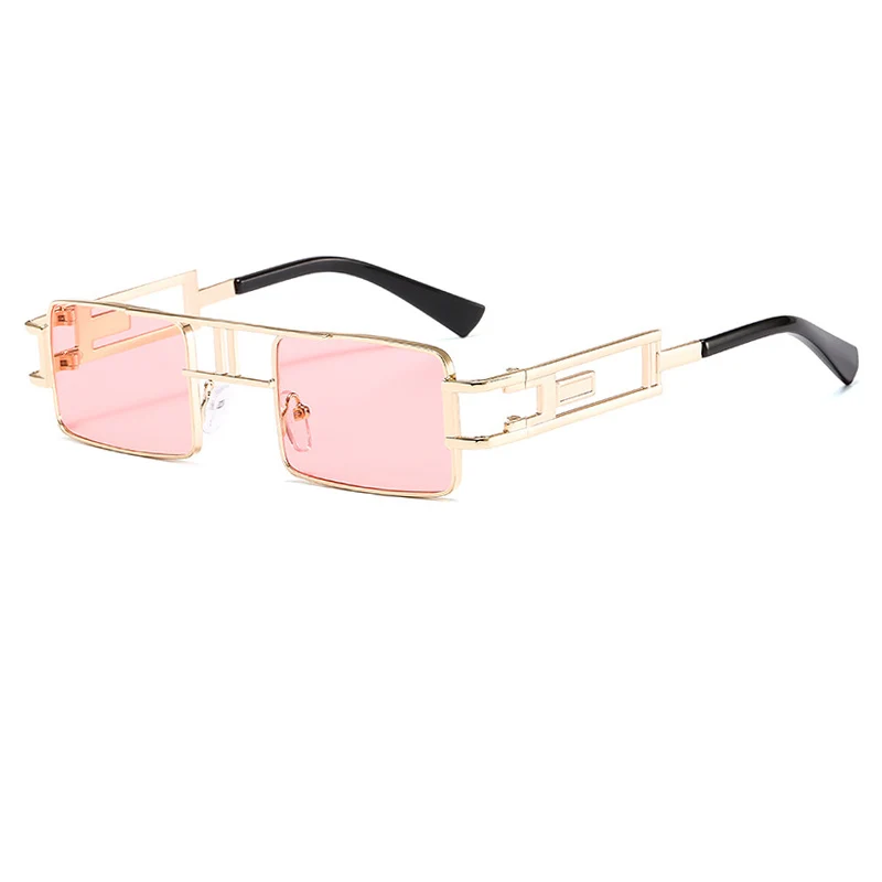 Fashion Rectangle Sunglasses Women Men Brand Designer Small Shades Black Steampunk Sunglasses For Female Eyewear UV400 O557