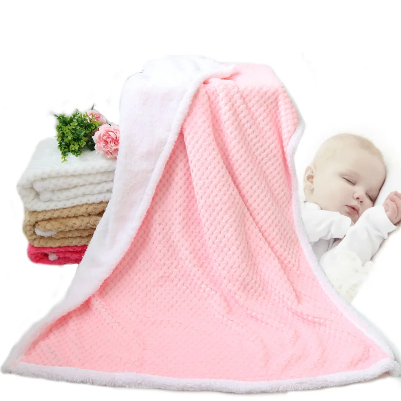 3D Baby Blankets Newborn Fluffy Plush Fleece Swaddle Wrap Supersoft Infant Baby Stroller Blankets Baby Bedding Kids Sleep Cover