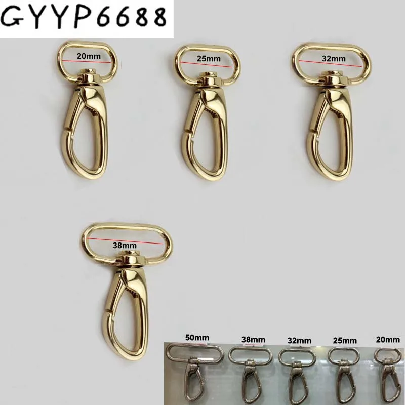 60pcs high quality 20mm25mm32mm38mm50mm trigger snap hook swivel clasp lobster claws swivel hooks hardware hook clasp,free ship