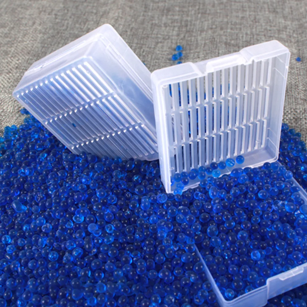 1Box Reusable Silica Gel Beads Desiccant Color Changing Indicating Moisture Absorber Dehumidifier Humidity Moisture Absorber