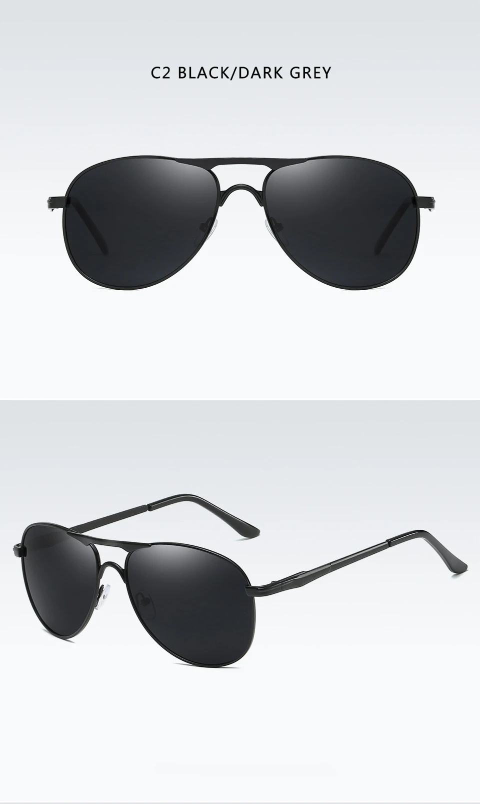 Männer Polarisierte Sonnenbrille Frauen Fahren Pilot Vintage Sonnenbrille Marke Designer Männlich Schwarz Sonnenbrille Für Mann Frauen UV400 – Detail 7
