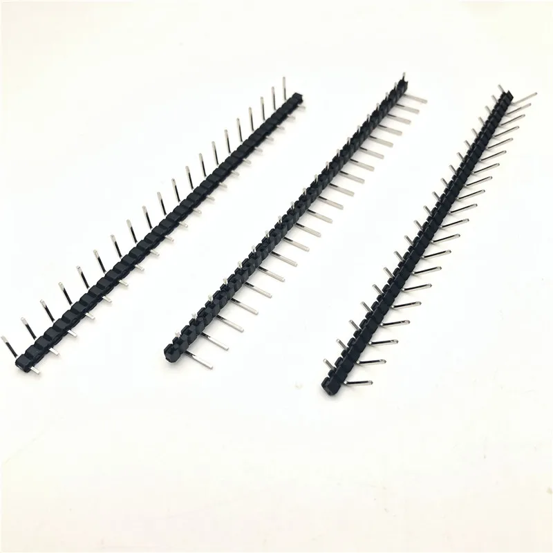 10Pcs 5.08Mm Connector Pin Header Enkele Rij Rechte Hoek Mannelijke Pinheader Jumper 1*20P
