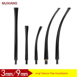 MUXIANG-Acrylic Mouthpiece for Smoking Pipe, Long Handle Reading Stem, Replacement Accessory, 3mm, 9mm Filter, Be0043-be0103