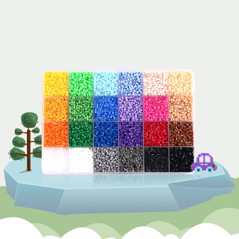 Contas de ferro 72 cores 24 cores 2.6mm perler fusível kit contas de ferro hama contas 3d quebra-cabeça brinquedos diy criativo crianças artesanato