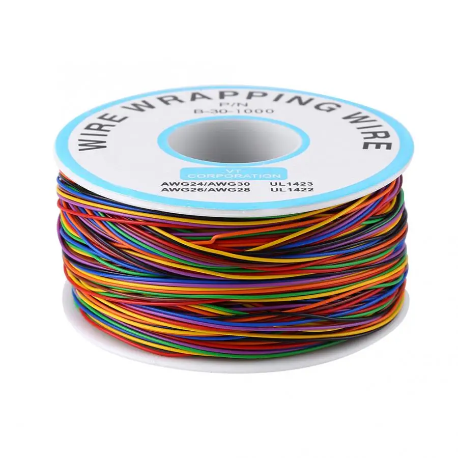 Colorful P/N B-30-1000 15M 8-Wire Colored Insulation Wrapping Copper Test Cable