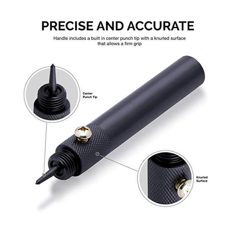10 Pcs DIY Leathercraft Puncher Large Interchangable Heavy Duty Hollow Hole Punch Set For Belt Clothes Watch Band Punch Kit Tool